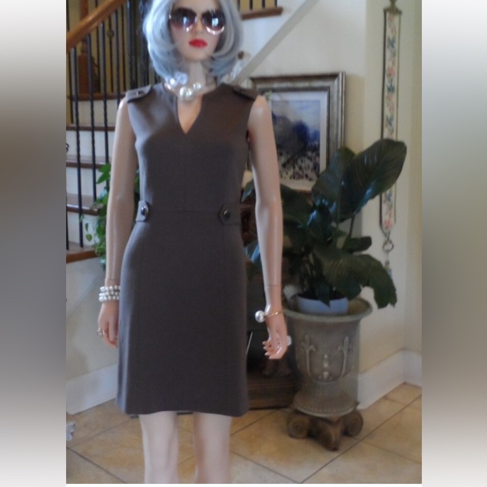 Tory Burch Brown wool blend knee length Dress Sz S